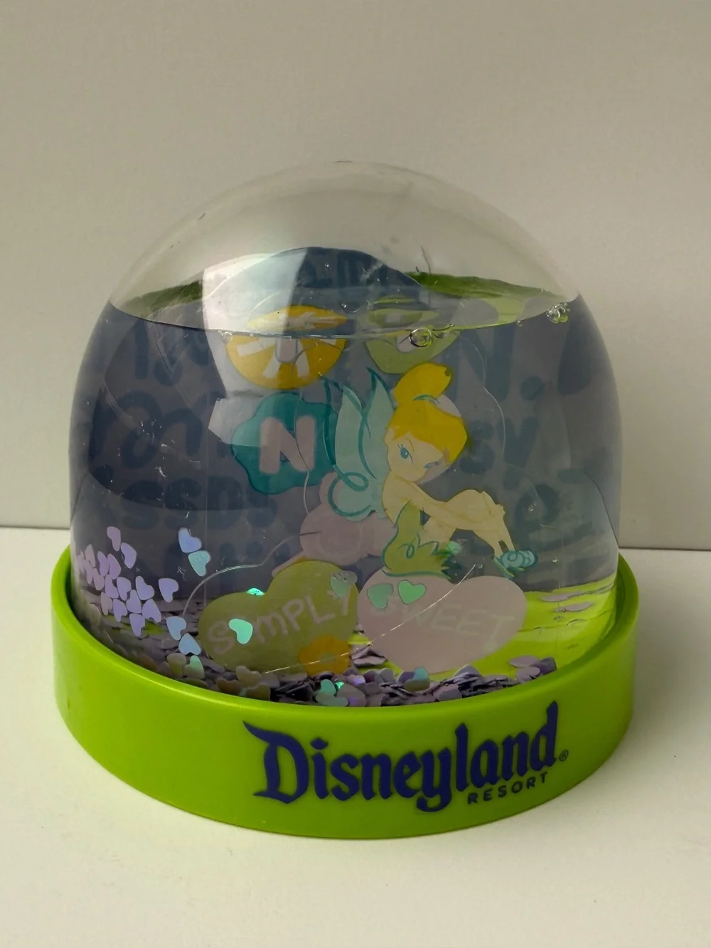Disney Parks Snowglobe TINK‎ Tinkerbell Disneyland Resort Plastic Collectible